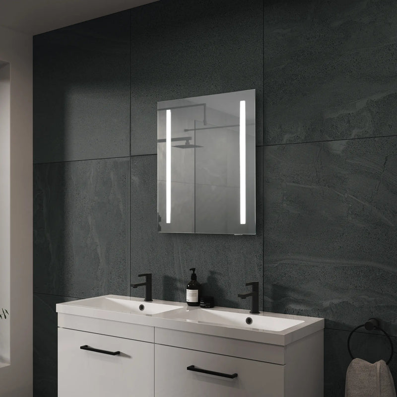 Sensio Irana battery powered Frameles Illuminated LED mirror