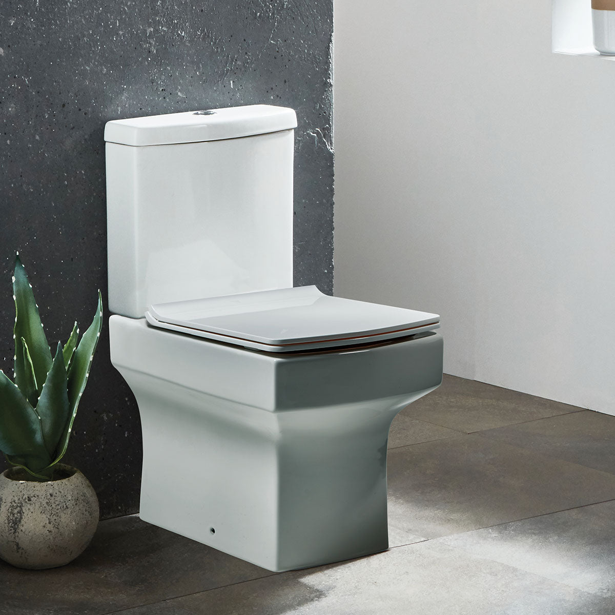 Scudo Denza Closed Coupled Open Back WC - White