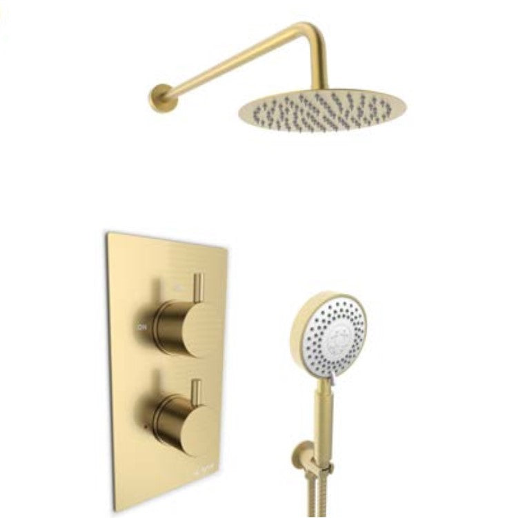 Kartell Fixed Overhead Drencher Brushed Brass