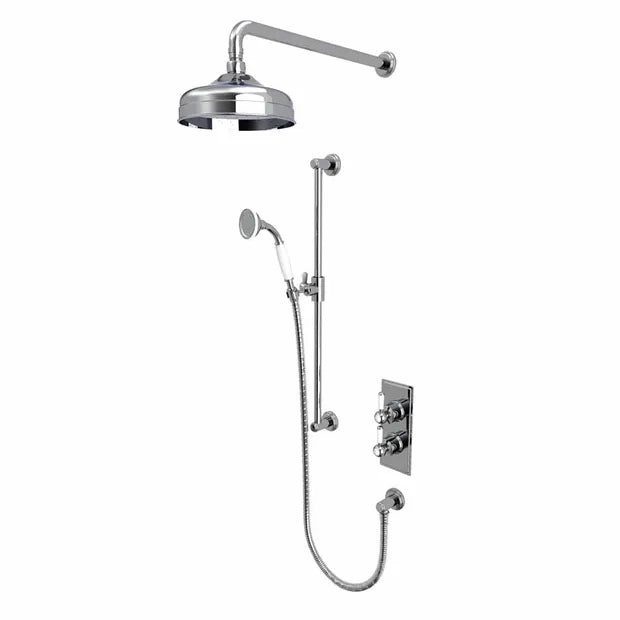 Tavistock Lansdown Dual Function Shower System With Riser Kit & Overhead Shower