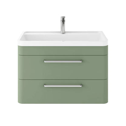 Hudson Reed Solar Wall Hung 600mm Fern Green Cabinet & Basin