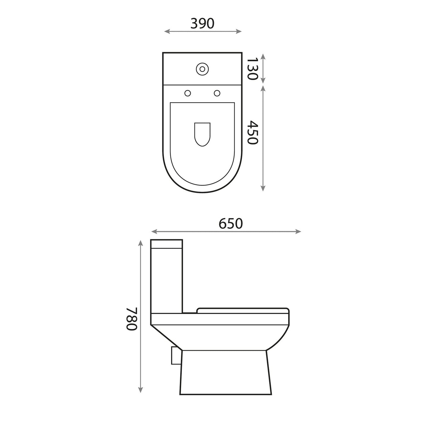 Scudo Spa 385mm x 364mm x 152mm Close Couple Cistern Inc WRAS Fittings - White