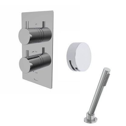 Tavistock Quantum Dual Function Shower System With Overflow Bath Filler & Deck Mounted Handset