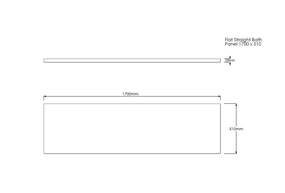 Trojan Flat Rectangular Bath Panels