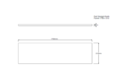 Trojan Flat Rectangular Bath Panels