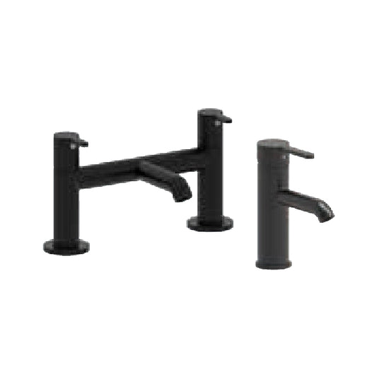 Roca Carelia Deck Mounted Bundle - Black