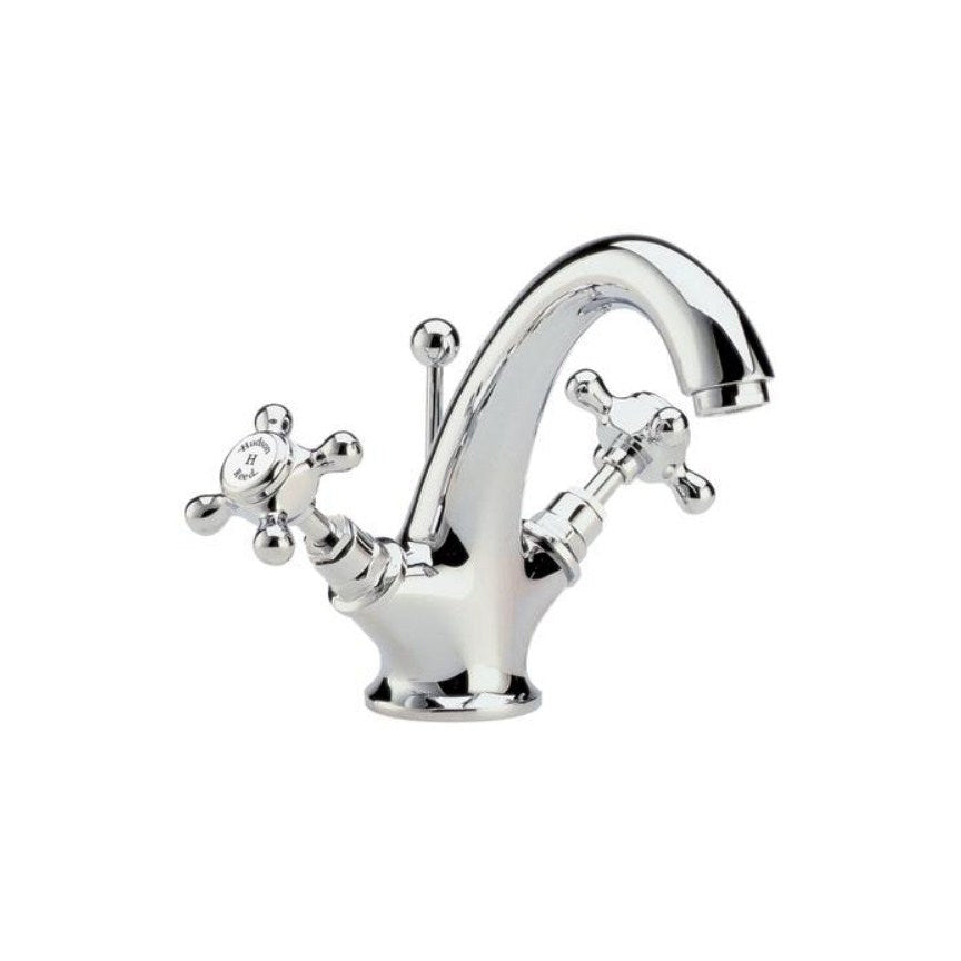 Hudson Reed Topaz Crosshead Hexagonal Mono Basin Mixer With pop-up waste