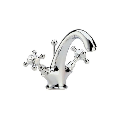 Hudson Reed Topaz Crosshead Hexagonal Mono Basin Mixer With pop-up waste