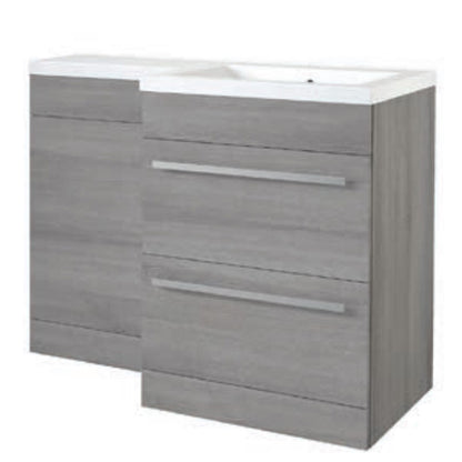 Kartell Matrix 1100mm 2 Drawer L-Shaped Furniture Pack with Cistern