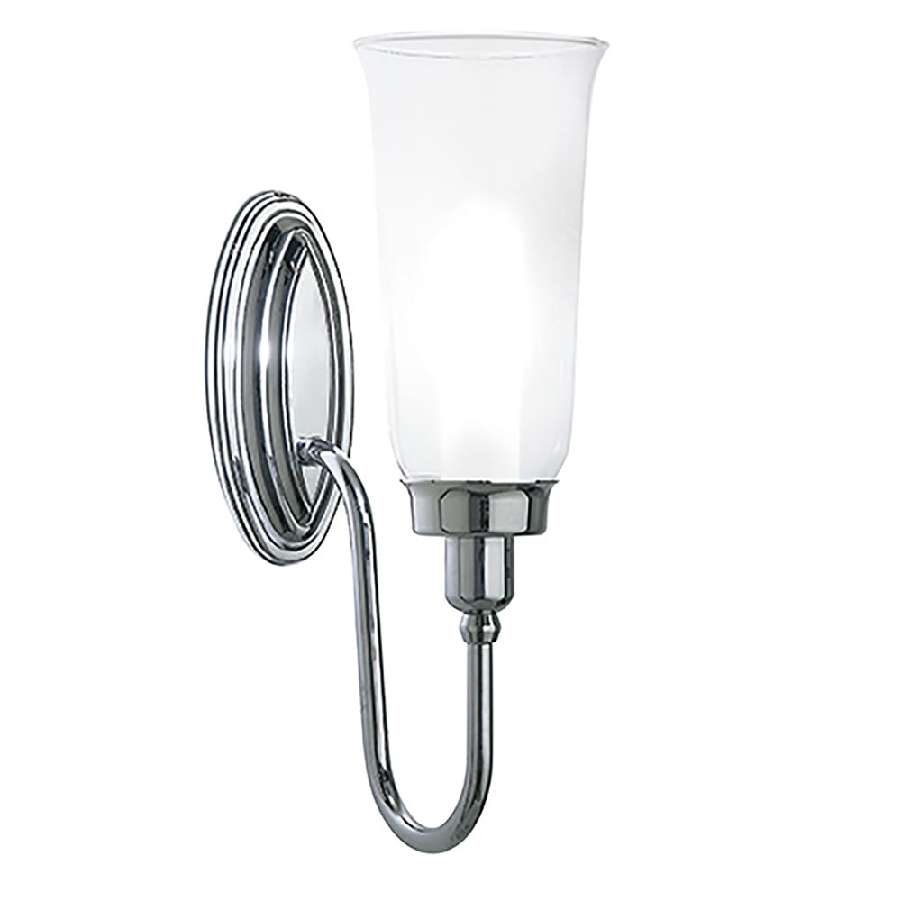 Imperial Single Avila wall light with glass shade