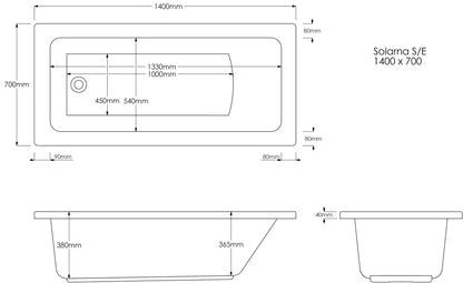 Trojan Solarna Single Ended Bath