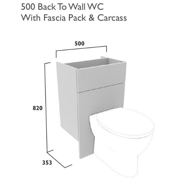 Tavistock Calm Fitted Back To Wall WC With Fascia Pack & Carcass