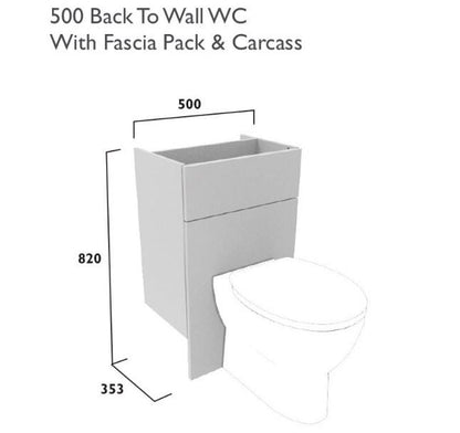 Tavistock Calm Fitted Back To Wall WC With Fascia Pack & Carcass