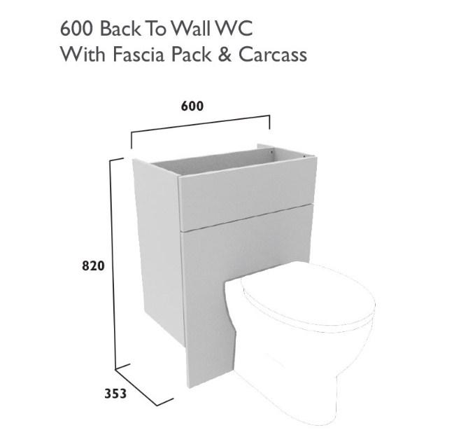 Tavistock Calm Fitted Back To Wall WC With Fascia Pack & Carcass