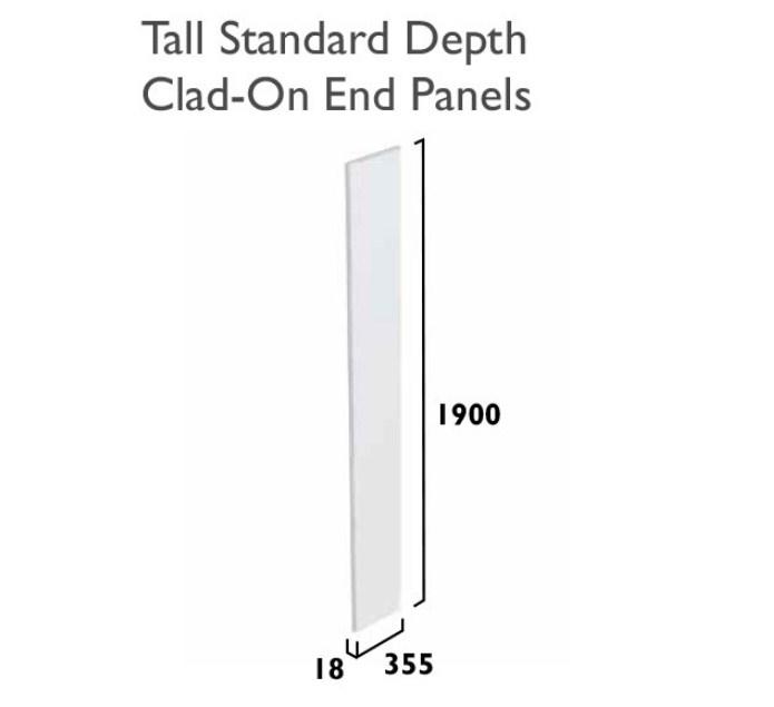 Tavistock Calm Fitted Tall Clad-On End Panel