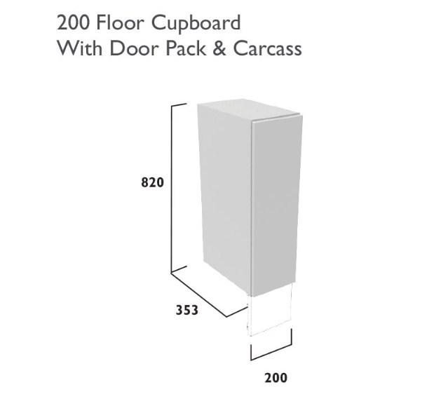 Tavistock Legacy Fitted Floor Cupboard With Door Pack & Carcass