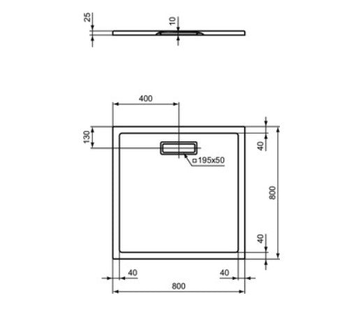 Ideal Standard Ultraflat Square Shower Tray