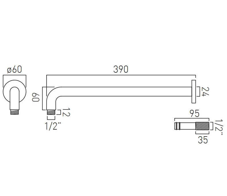 Vado Tablet Altitude - 3 Outlet Thermostatic Shower Set