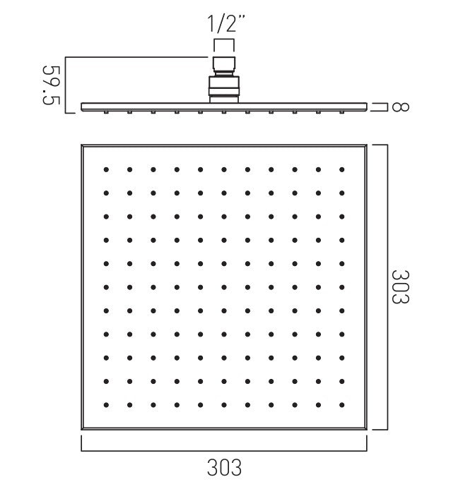 Vado Tablet Notion - 2 Outlet Thermostatic Shower Set