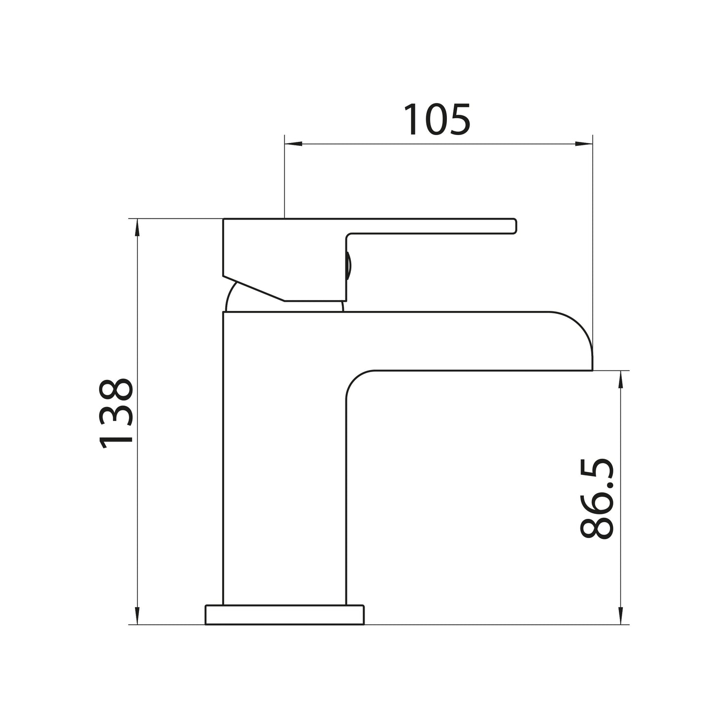 Scudo Victoria Mono Deck Mounted Basin Tap w/ Waste - Chrome