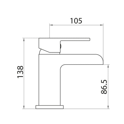 Scudo Victoria Mono Deck Mounted Basin Tap w/ Waste - Chrome