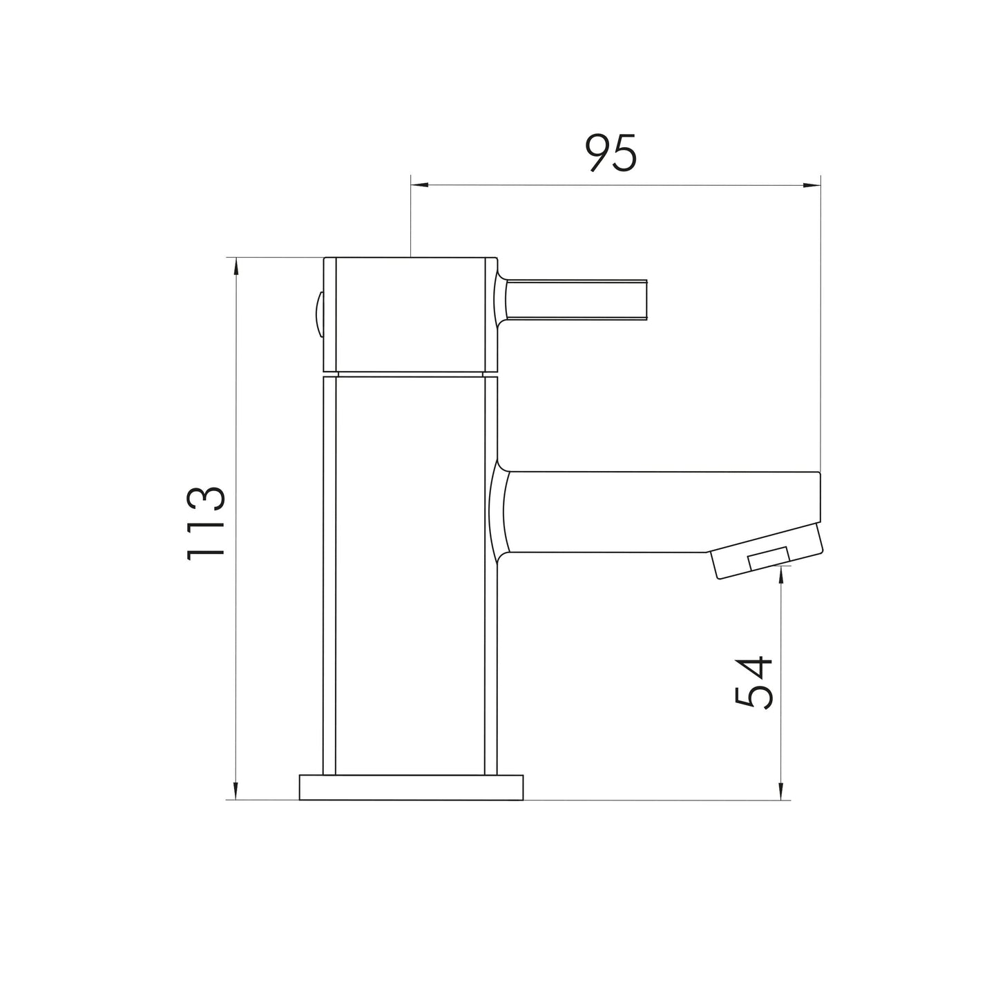 Scudo Forme Mono Deck Mounted Basin Tap w/ Waste - Chrome