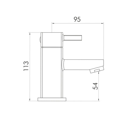 Scudo Forme Mono Deck Mounted Basin Tap w/ Waste - Chrome