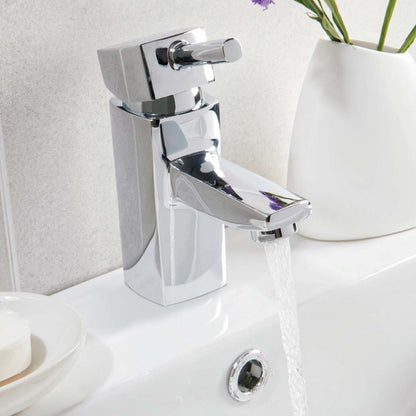 Scudo Forme Mono Deck Mounted Basin Tap w/ Waste - Chrome