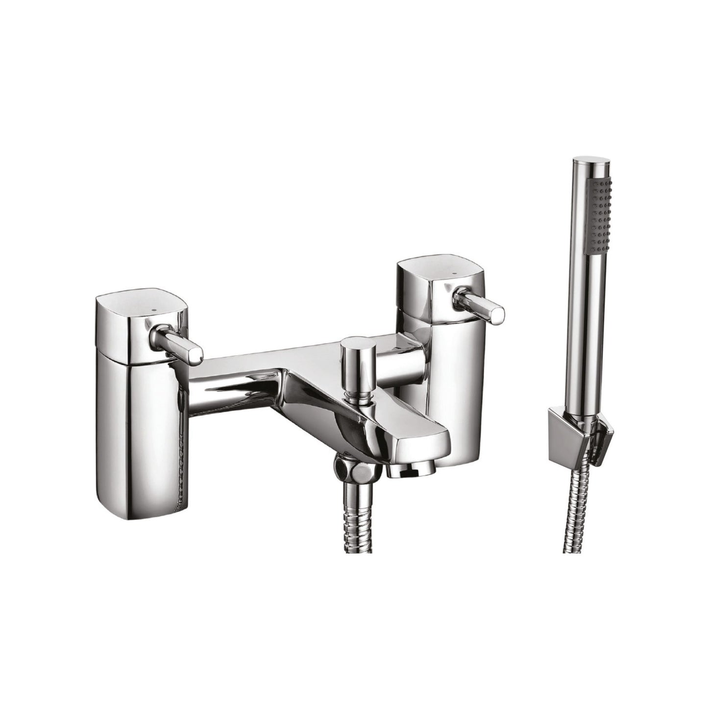 Scudo Forme 2 Tap Hole Deck Mounted Bath Shower Mixer - Chrome