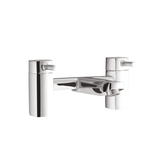 Scudo Forme 2 Tap Hole Deck Mounted Bath Filler - Chrome