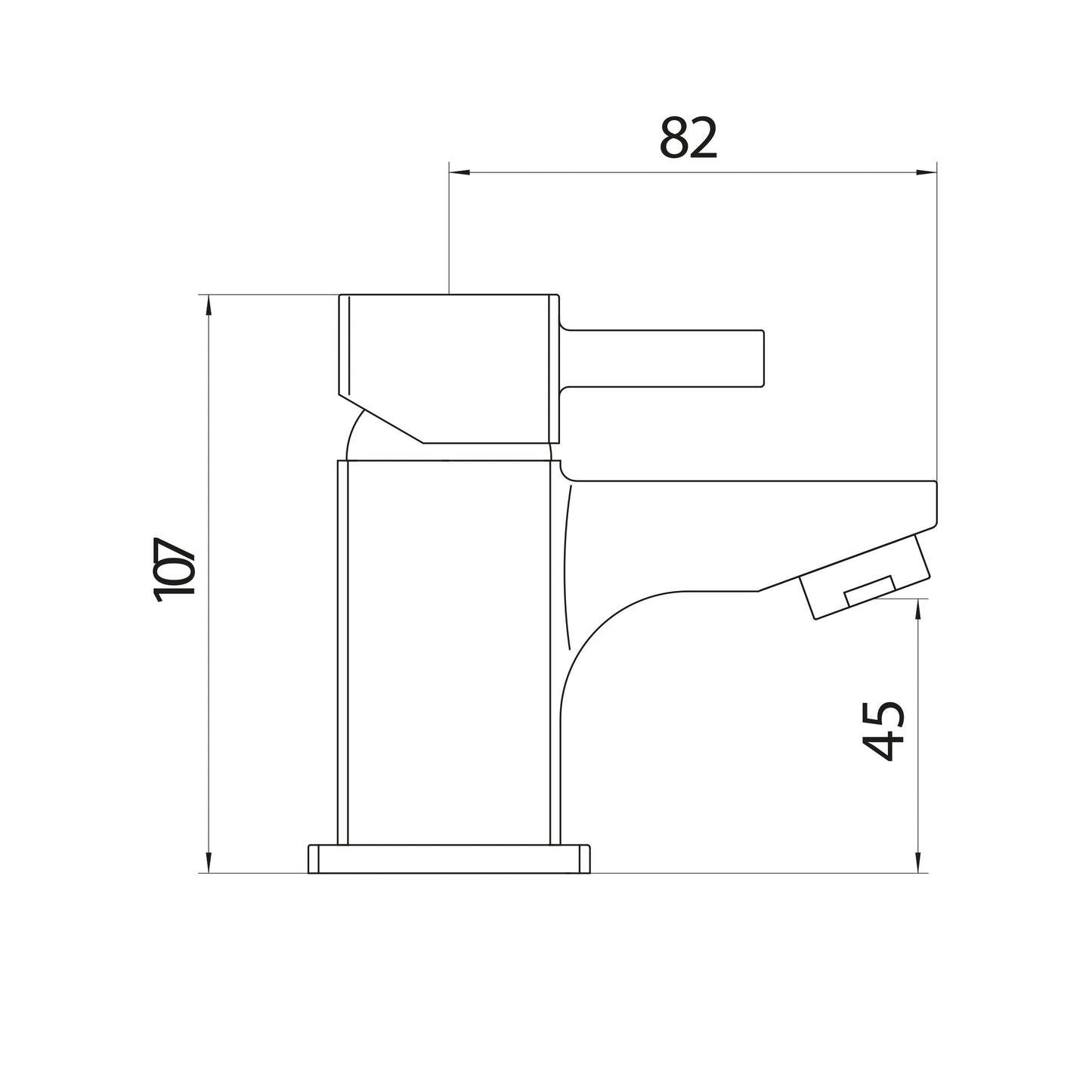 Scudo Forme Mini Mono Deck Mounted Basin Tap w/ Waste - Chrome