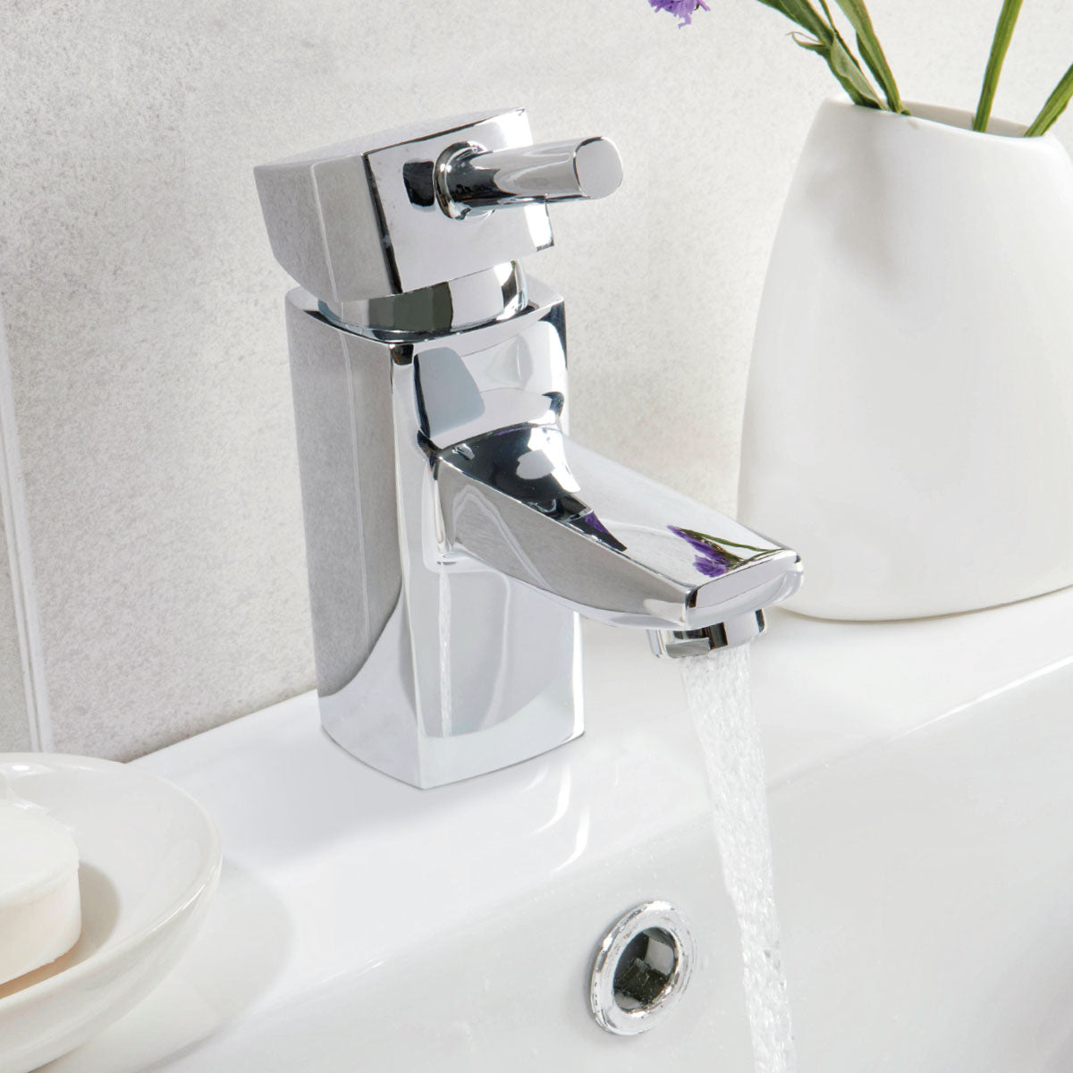 Scudo Forme Mini Mono Deck Mounted Basin Tap w/ Waste - Chrome