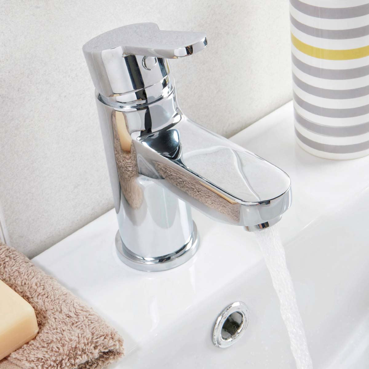 Scudo Favour Deck Mounted Basin Tap w/ Waste - Chrome