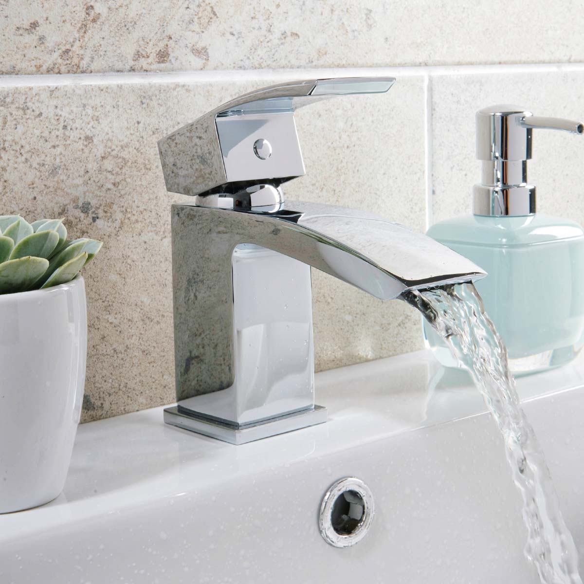 Scudo Descent Mini Mono Deck Mounted Basin Tap w/ Waste