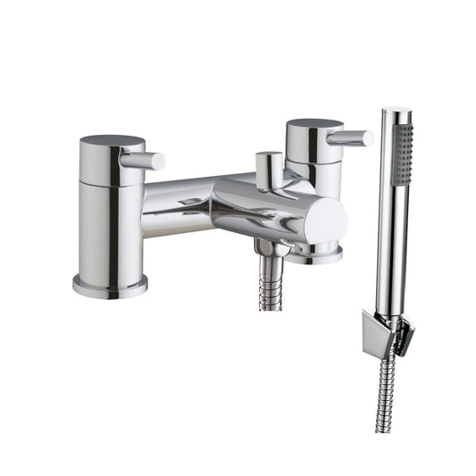 Scudo Premier 2 Tap Hole Deck Mounted Bath Shower Mixer - Chrome