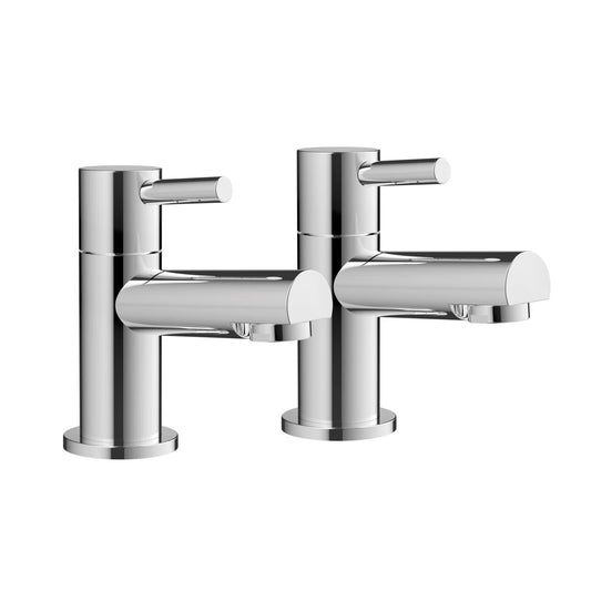 Scudo Premier Deck Mounted  Basin Tap (Pair) - Chrome