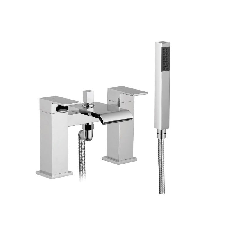 Scudo Miami 2 Tap Hole Deck Mounted Bath Shower Mixer - Chrome