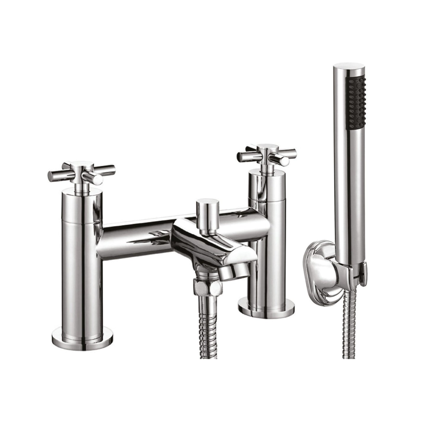 Scudo Kross 2 Tap Hole Deck Mounted Bath Shower Mixer - Chrome