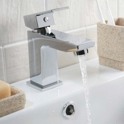 Scudo Lanza Mono Deck Mounted Basin Tap w/ Waste - Chrome