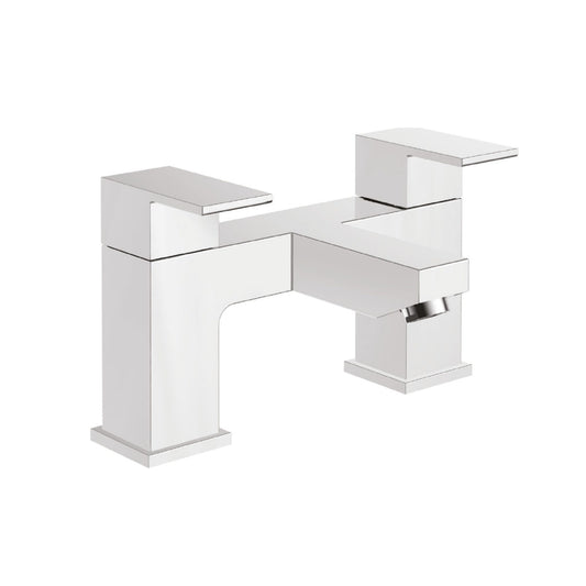 Scudo Lanza 2 Tap Hole Deck Mounted Bath Filler - Chrome