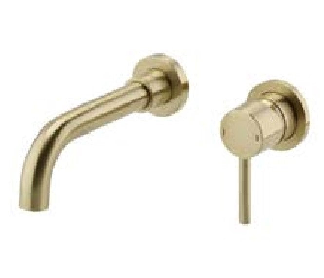 Kartell Ottone Wall Mounted Basin Mixer Brushed Brass