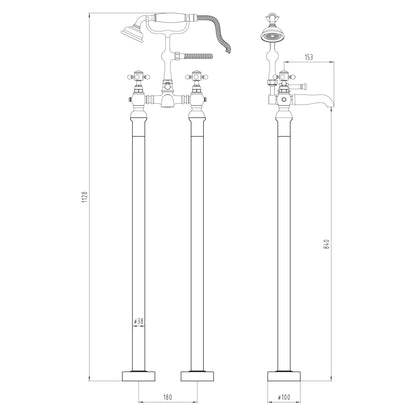 Harrogate Freestanding Bath Shower Mixer