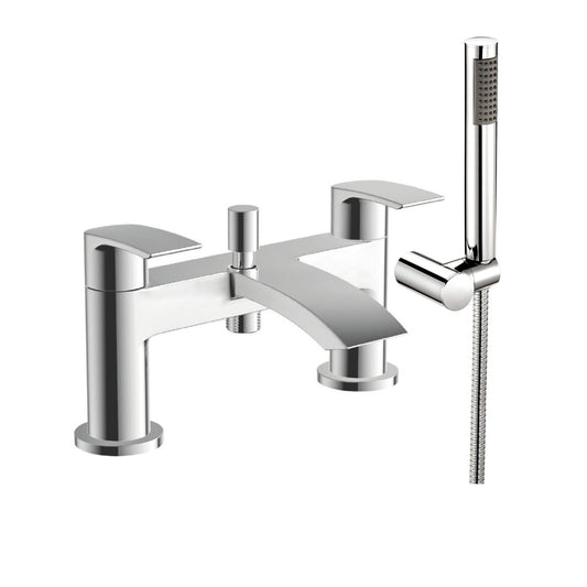 Scudo Belini 2 Tap Hole Deck Mounted Bath Shower Mixer - Chrome