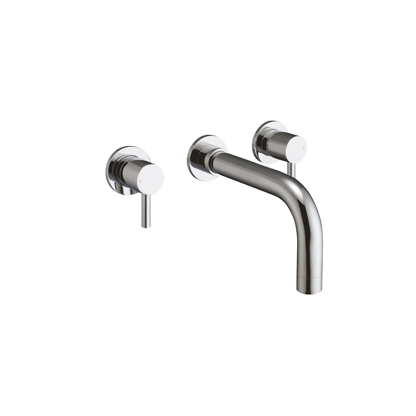 Scudo Premier  Wall Mounted 2 Handle Basin Mixer