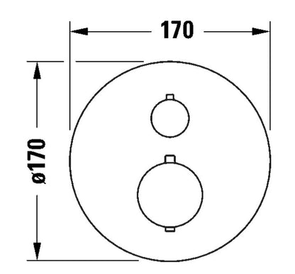 Duravit 2 Outlet Single Lever Thermostatic Shower Mixer