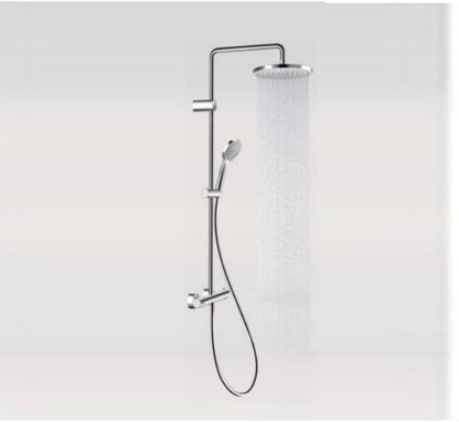 Duravit Thermostatic Bar Shower Kit with Fixed Shower Head & Handset - Chrome