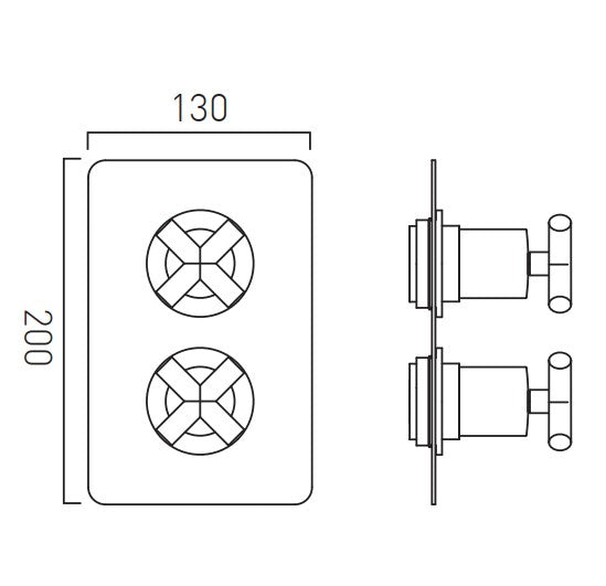 Vado Trim Kit for DX Elements 1 Outlet Trim