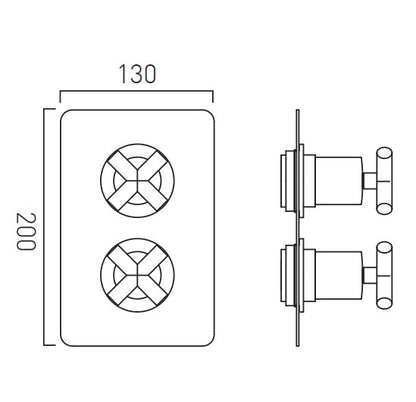 Vado Trim Kit for DX Elements 1 Outlet Trim