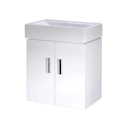 Nuie Mayford 450mm Wall Hung Cabinet & Basin - Gloss White