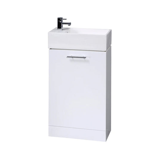 Nuie Mayford Compact Cabinet & Basin Cabinet & Basin - Gloss White